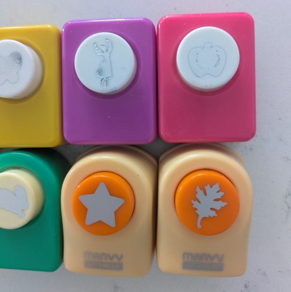 Scrapbook Art Marvy Uchida Hole Paper Punch Lot Angel Ballerina Apple Butterfly - Picture 3 of 3